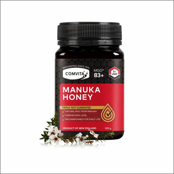 Comvita Manuka Honig ist ein hochwertiger reiner Manuka Honig mit einem UMF von 5+ und einem MGO (Methylglyoxal) Rating von 83+.