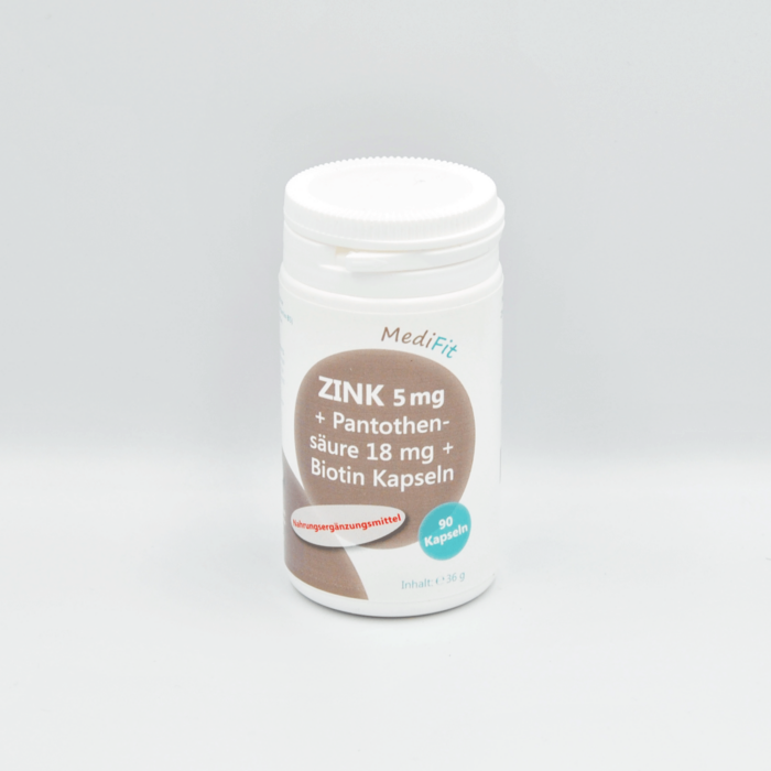 Zink 5 mg + Pantothensäure 18 mg + Biotin